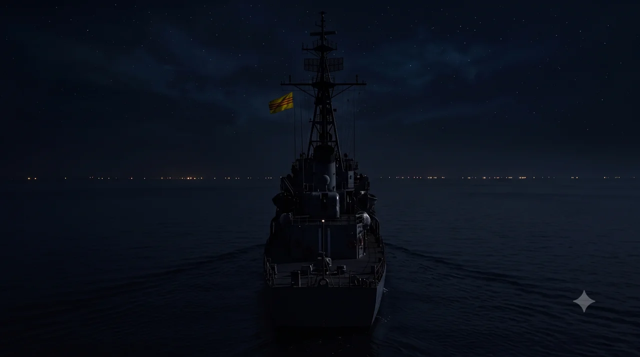 Beyond Saigon River - HQ-11 left Saigon River under the darkness of the night