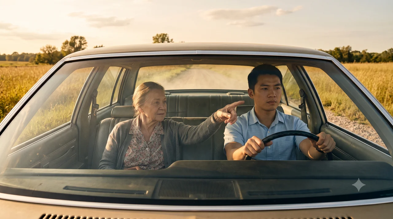 A Vietnamese refugee learned driving from his sponsor car