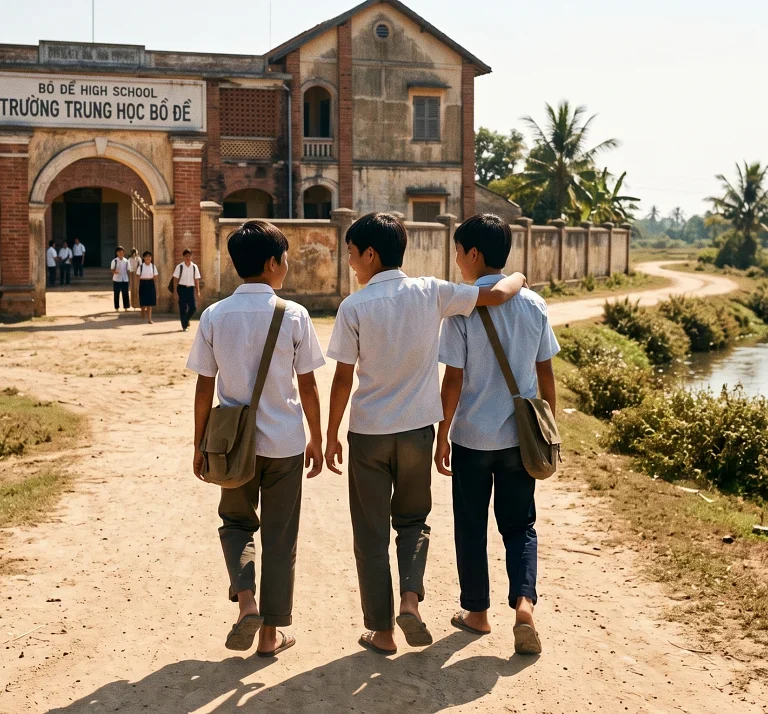 Three students went to school