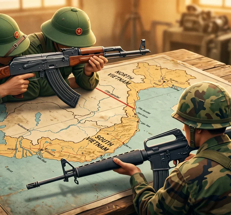 North Vietnam and South Vietnam civil war