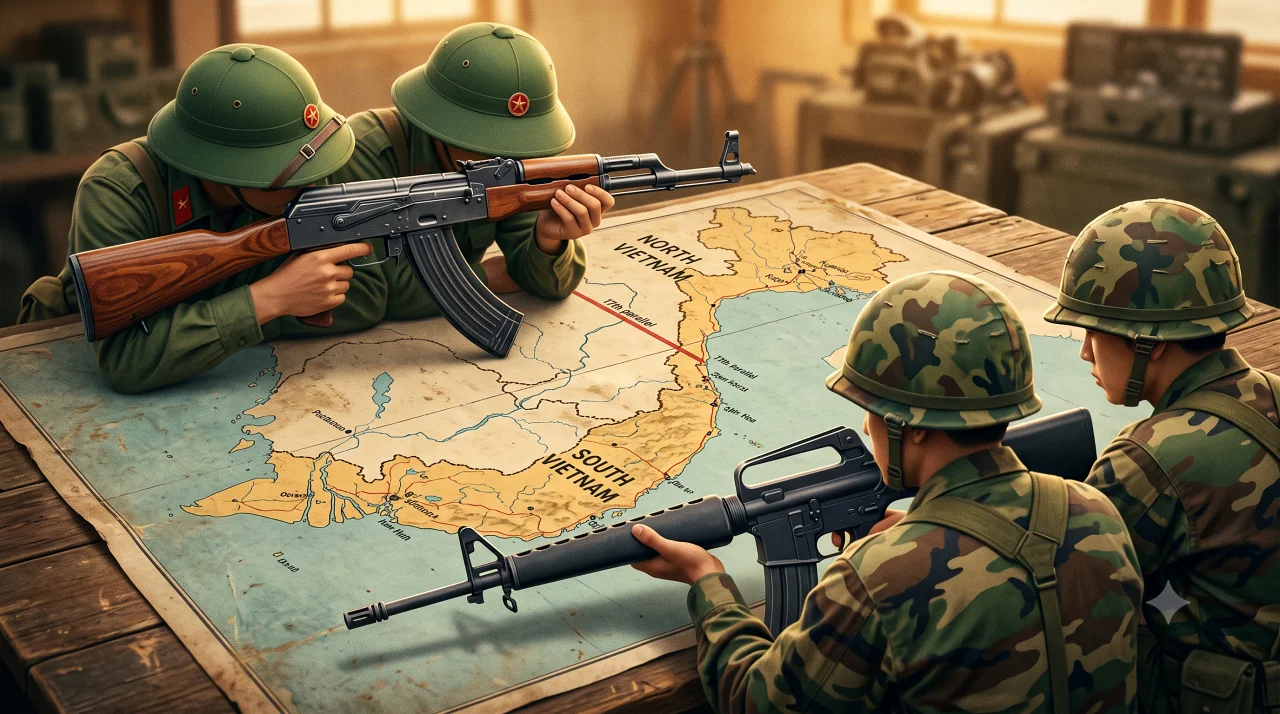 North Vietnam and South Vietnam civil war