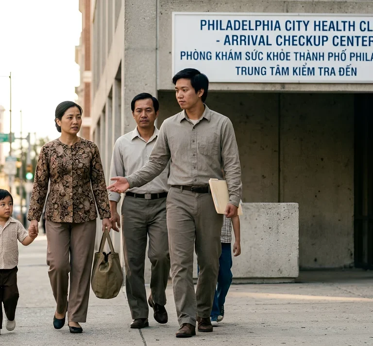 A refugee family had an appointment at the Philadelphia Health Clinic for a checkup upon arrival